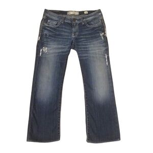BKE Denim‎ Women's Starlite Frayed Hem Capri Jeans Size 28
